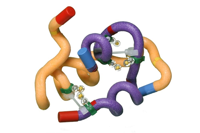 Folded Insulin made of foam toobers